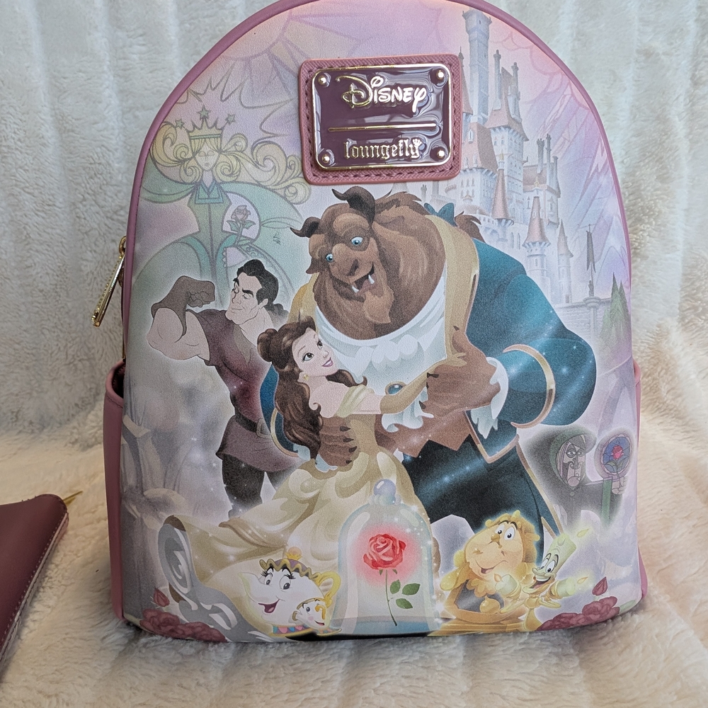 Loungefly Disney Beauty and the Beast Portrait Mini Backpack and Wallet Set - Picture 2 of 11